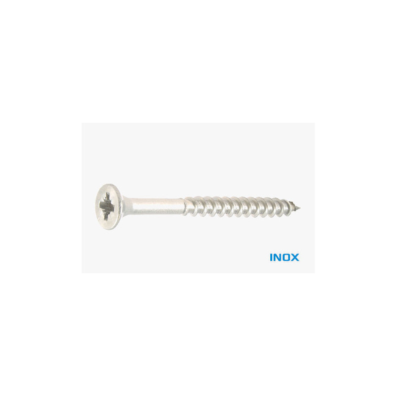 Vis bois/aggloméré tête fraisée Pozidriv inox A2 3.0 X 20 - (S 20) — FRAISEE / INOXA2 — Sachet de 20 pièces