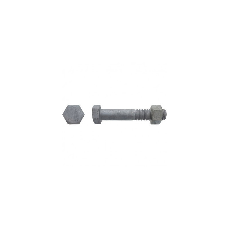 BOULON SB CL 8.8 ISO4014-4032 16X60 GALVA — ISO 4014-4032 EN 15048 — Boîte de 25 pièces