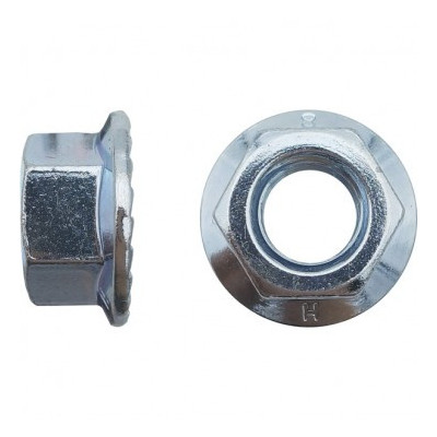ECROU EMBASE CRANTE DIN6923 CL8 M12 ZING — DIN 6923 — Boîte de 100 pièces