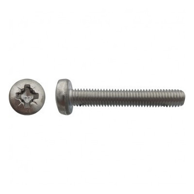 VIS MTX TETE CYLINDRIQUE POZI 6 X 60 INOX A2 — DIN 7985 — Boîte de 200 pièces