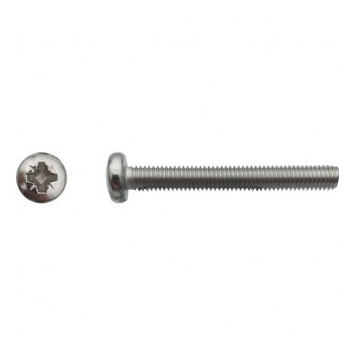 VIS MTX TETE CYLINDRIQUE POZI 4 X 12 INOX A4 — DIN 7985 — Boîte de 500 pièces