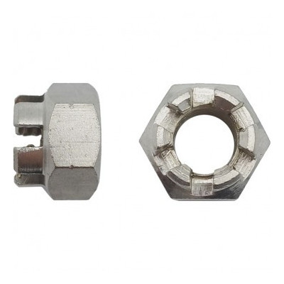 ECROU HEX A CRENEAU DEGAGE D.12 INOX A2 — DIN 935 — Boîte de 100 pièces