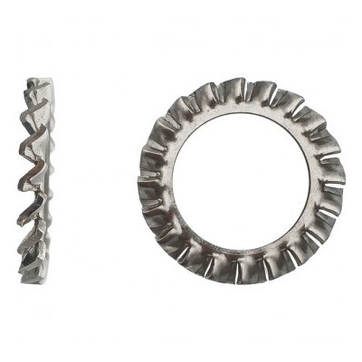 RONDELLE EVENTAIL TYPE AZ D.4 INOX A4 — DIN 6798 A — Boîte de 200 pièces
