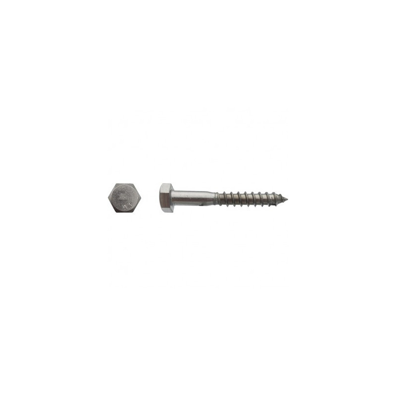 TIREFOND TH 5 X 70 INOX A4 — DIN 571 — Boîte de 200 pièces