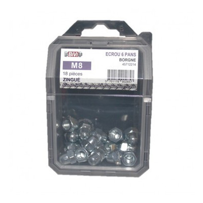 COQUE DE 25 ECROU BORGNE MONOBLOC M10 ZG — DIN 1587 — Boîte de 4 pièces