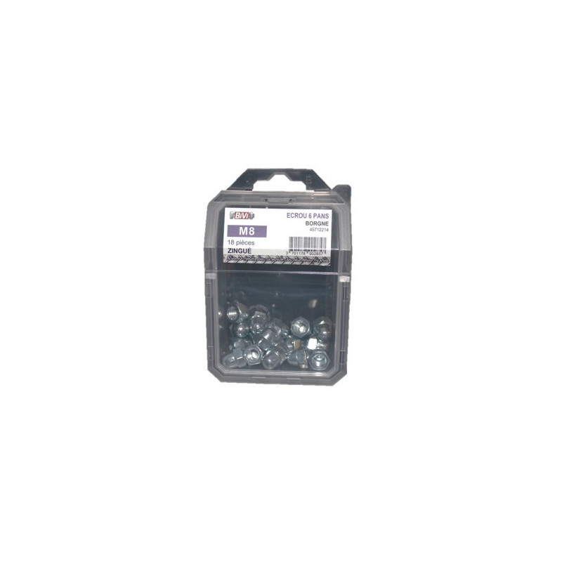 COQUE DE 25 ECROU BORGNE MONOBLOC M10 ZG — DIN 1587 — Boîte de 4 pièces