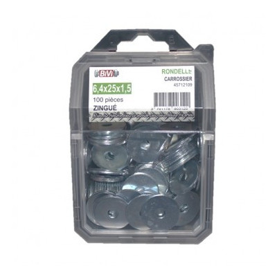 COQUE DE 100 ROND CARROSSIER 6.4X25X1.5 ZG — NFE 25513 — Boîte de 4 pièces