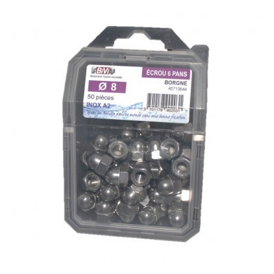 COQUE DE 25 ECR BORGNE DIN 1587 M12 INOX A2 — Boîte de 4 pièces