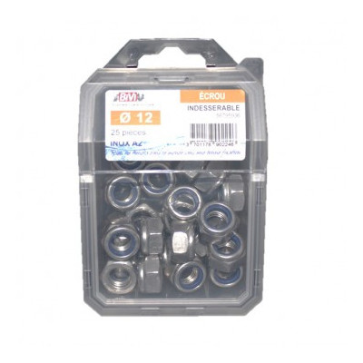 COQUE DE 50 ECROU INDES DIN 985 D8 INOX A2 — Boîte de 4 pièces
