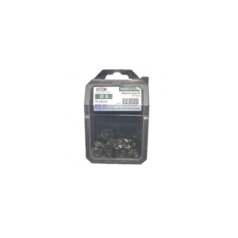 COQUE DE 10 ROND PLATE LARGE L 20 INOX A2 — NFE 25514 — Boîte de 4 pièces