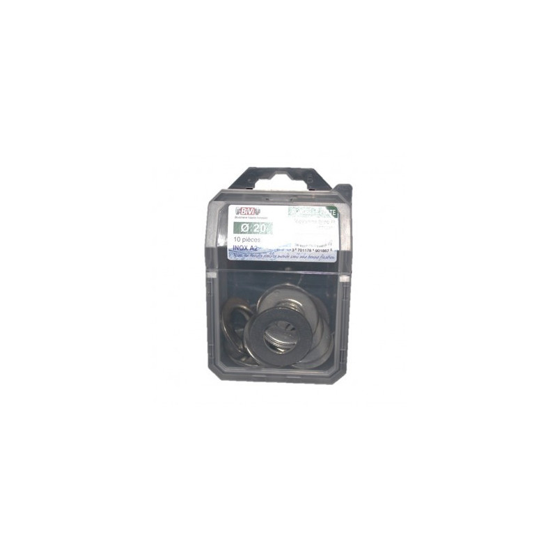 COQUE DE 10 RONDELLE PLATE MOY D16 INOX A2 — NFE 25514 — Boîte de 4 pièces