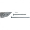 CONNECTEUR BOIS DNM 100-50X50X100 ALUMINIUM — Boîte de 2 pièces