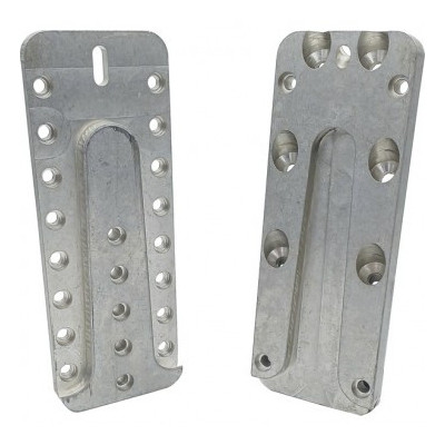 CONNECTEUR BOIS/BOIS UV60 160X60X16MM ALU — Boîte de 4 pièces