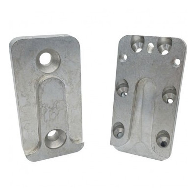 CONNECTEUR BOIS/BETON UVB80 215X60X24MM ALU — Boîte de 4 pièces