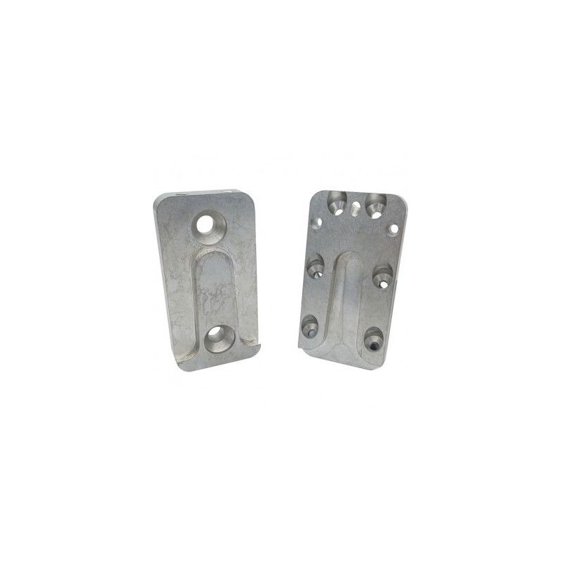 CONNECTEUR BOIS/BETON UVB80 215X60X24MM ALU — Boîte de 4 pièces