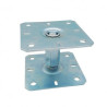 PIED POTEAU REGLABLE 130X130X100-150MM M 20 — Boîte de 9 pièces