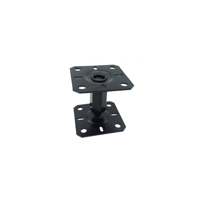 PIED POTEAU REGLABLE 130X130X100-150MM M 20 NOIR — Boîte de 9 pièces