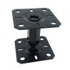 PIED POTEAU REGLABLE 130X130X100-150MM M 20 NOIR — Boîte de 9 pièces