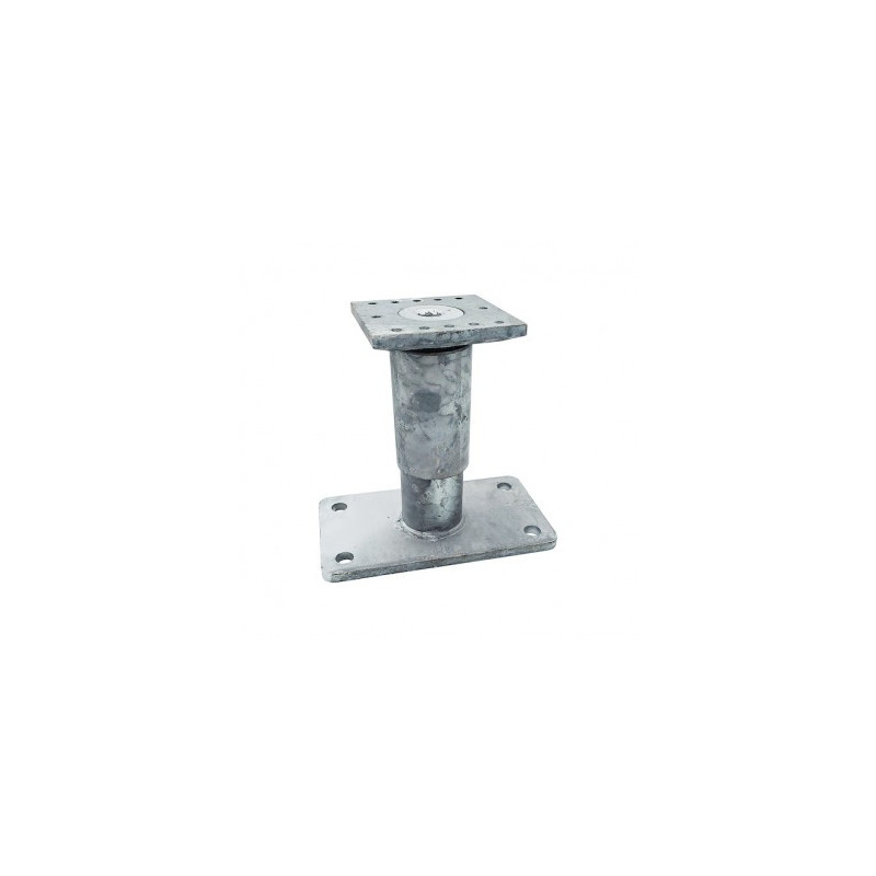PIED POTEAU REGLABLE 200X160 90X90 185/300MM GALVA — Boîte de 2 pièces