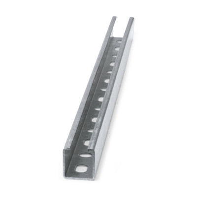 Rail perforé galvanisé GP-G 28 x 30 x 1,8 - L.3000mm — Boîte de 10 pièces