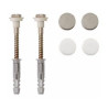 KIT SOL - 2 CHEV D8 - 2 VIS tête hexagonale 6X70 - 2 CAP CHROME/BLC - 2 FOUR — Sachet de 1 pièce