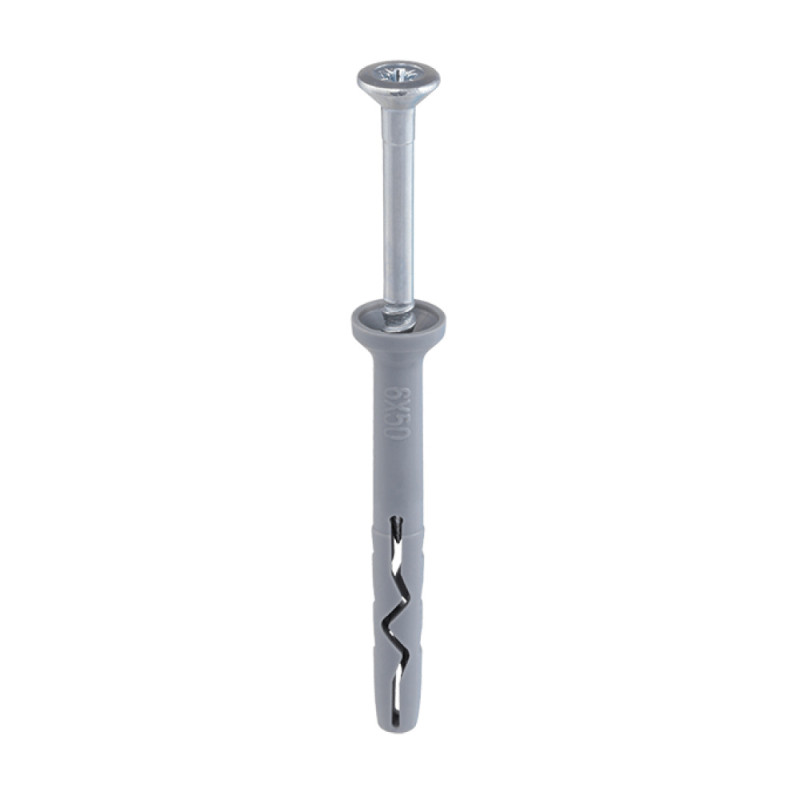 Cheville à frapper collerette conique — SM 10 × 220 mm — Boîte de 50 pièces
