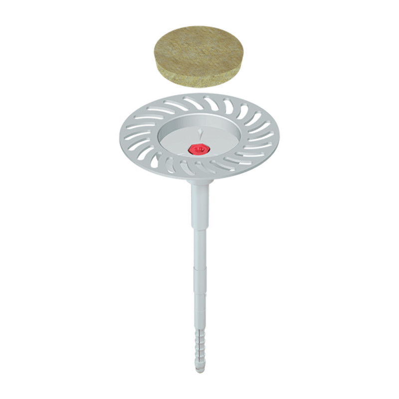 Cheville à visser avec clou en métal et rondelle d’appui télescopique — ECODRIVE-W 8,0 × 250 mm — Boîte de 50 pièces