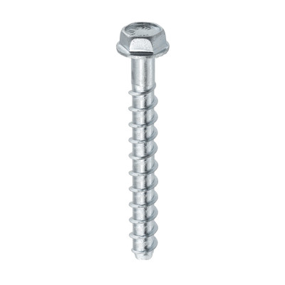 Vis béton tête hexagonale + collerette — WDBLS 9,9 × 80 mm — Boîte de 50 pièces