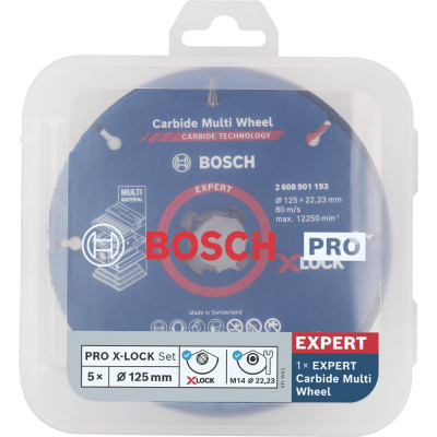 Kit de 5 Disques PRO X-LOCK 125 mm