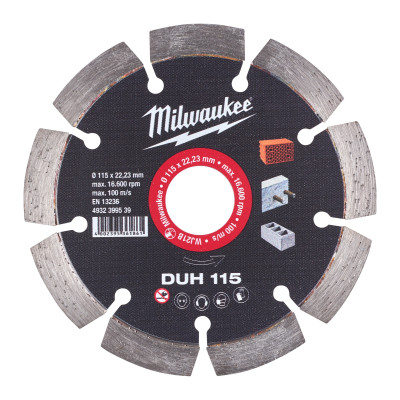 Disque Diamant Duh 115Mm (X1)-Milwaukee Consommable