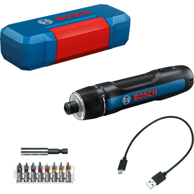 Tournevis sans fil Bosch GO 3 + 8 embouts + porte embout + cable USB C