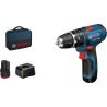 Perceuse à percussion GSB 12 V-15 + GBA 2 x2,0 Ah + GAL 12 V-20 sac
