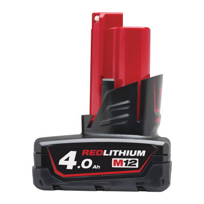 M12 B4 - 12V 4Ah Red Lithium - Système M12 -Milwaukee Batteries, Chargeurs, Lamp