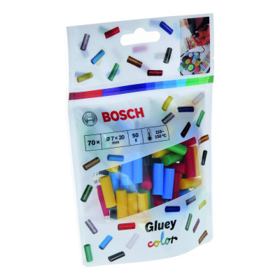 Bâtonnets de colle couleur, Gluey x70