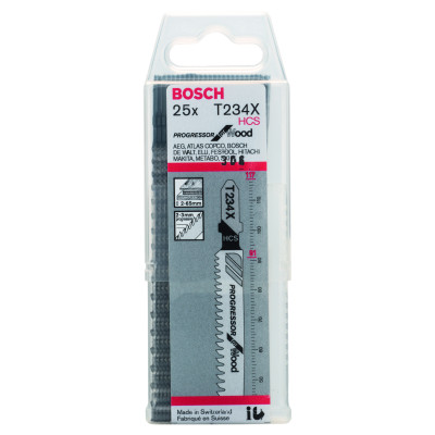 25 Lames scie sauteuse HCS Progressor Bois 117 mm Pas: 2-3 mm T234X