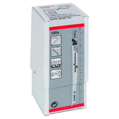 100 Lames scie sauteuse HCS Progressor Bois 117 mm Pas: 2-3 mm T234X