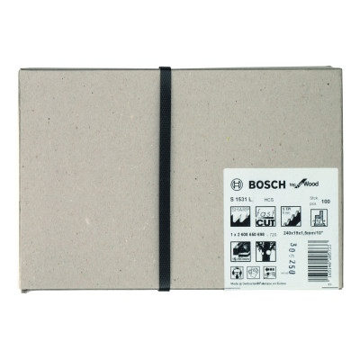 100 Lames scie sabre HCS Bois 240 mm S1531 L