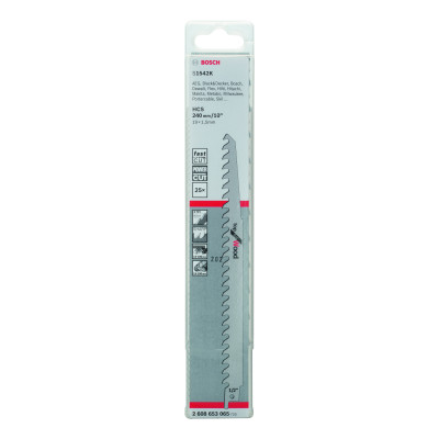 25 Lames scie sabre HCS Bois 240 mm S1542K