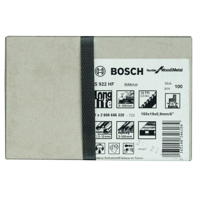 100Lames scie sabre BIM FlexibleBois & Métal 150 mm S922HF
