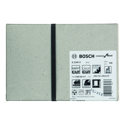 100 Lames scie sabre HCS Progressor Bois 200 mm S2345X