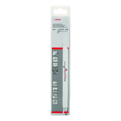 25 Lames scie sabre BIM Flexible Bois & Métal 225 mm S1122VF