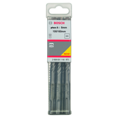 10 Foret beton SDS plus 3 ORIGINAL 8 x100 x160 mm