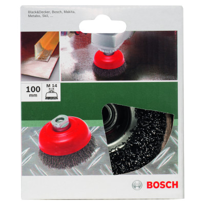 Brosse Boisseau Fils Ondules 100 Mm M14