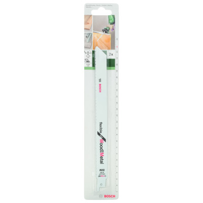 2 Lames scie sabre BIM Flexible Bois & Métal 225 mm S1122HF