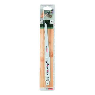 2 Lames scie sabre BIM Endurance Bois & Métal 225 mm S1111DF