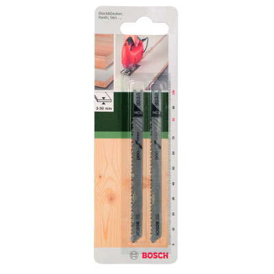 2 Lames scie sauteuse HCS Clean Bois 100 mm Pas: 2,5 mm U101BR