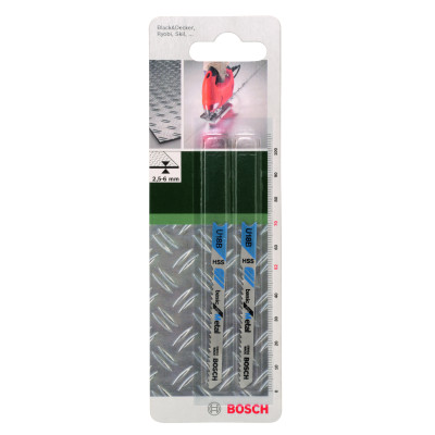 2 Lames scie sauteuse HSS Métal 70 mm Pas: 2 mm U18B