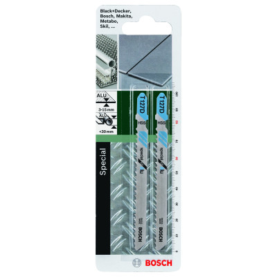 2 Lames scie sauteuse HSS Spécial Aluminium 100 mm Pas: 3 mm T127D