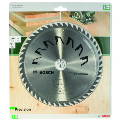 Lame scie circulaire Précision Bois 216 x30 x2,5 mm 48D