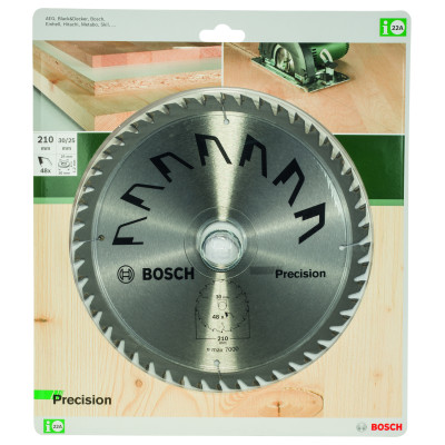 Lame scie circulaire Précision Bois 210 x30/25 x2,5 mm 48D